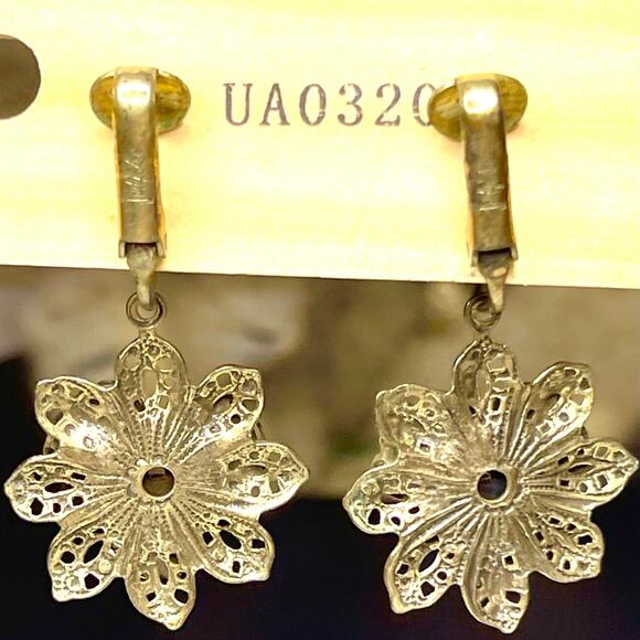 Vintage Earrings SIGNED JUDY LEE Red Rhinestone Vtg Costume Jewelry Lot AU02 - Picture 3 of 6